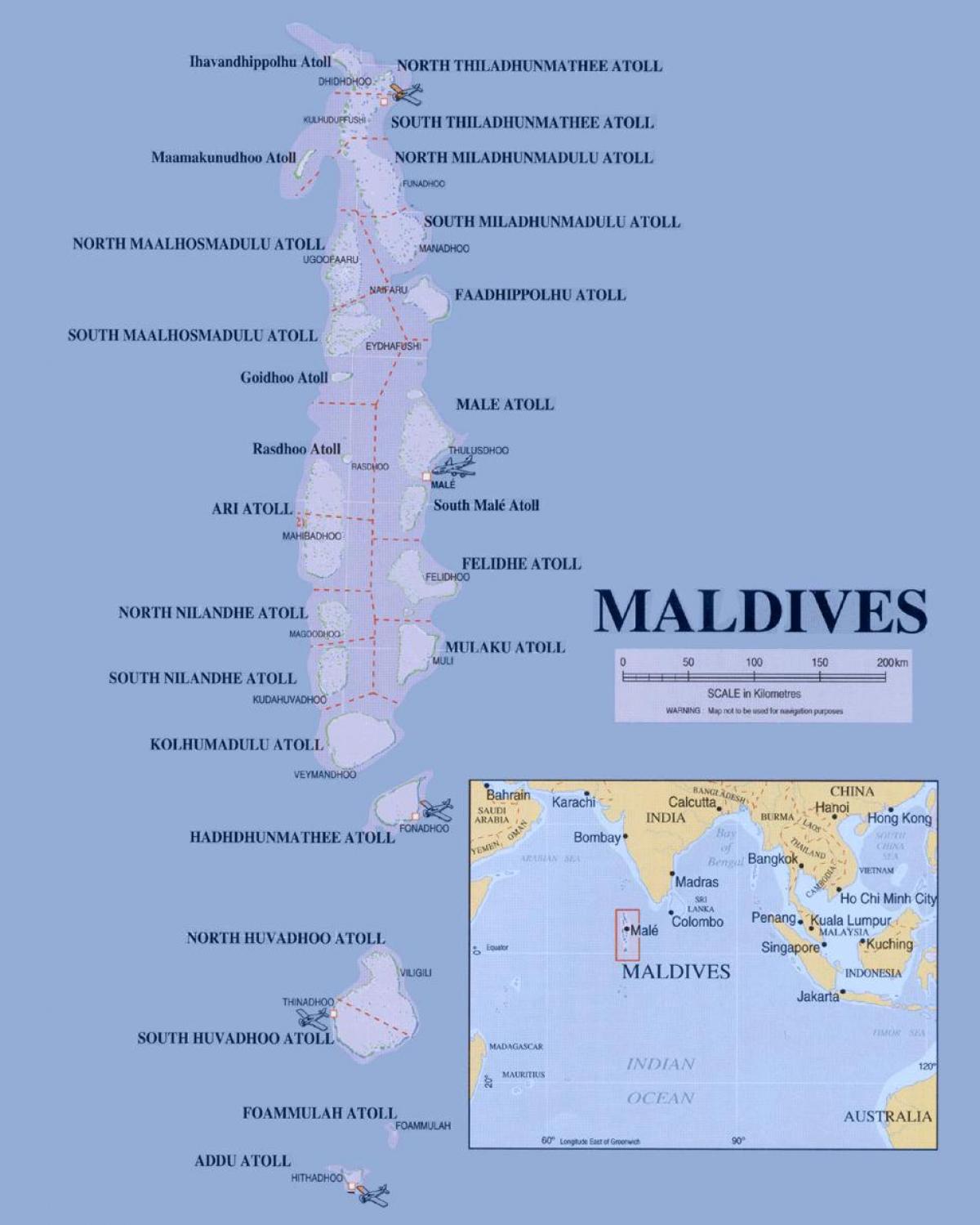 mapa Malediwy