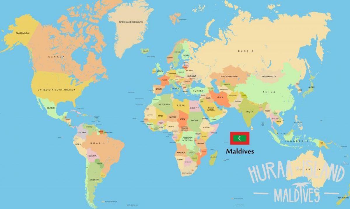 pokaż Malediwy na mapie świata