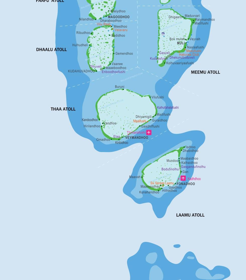 mapa кондома Malediwy