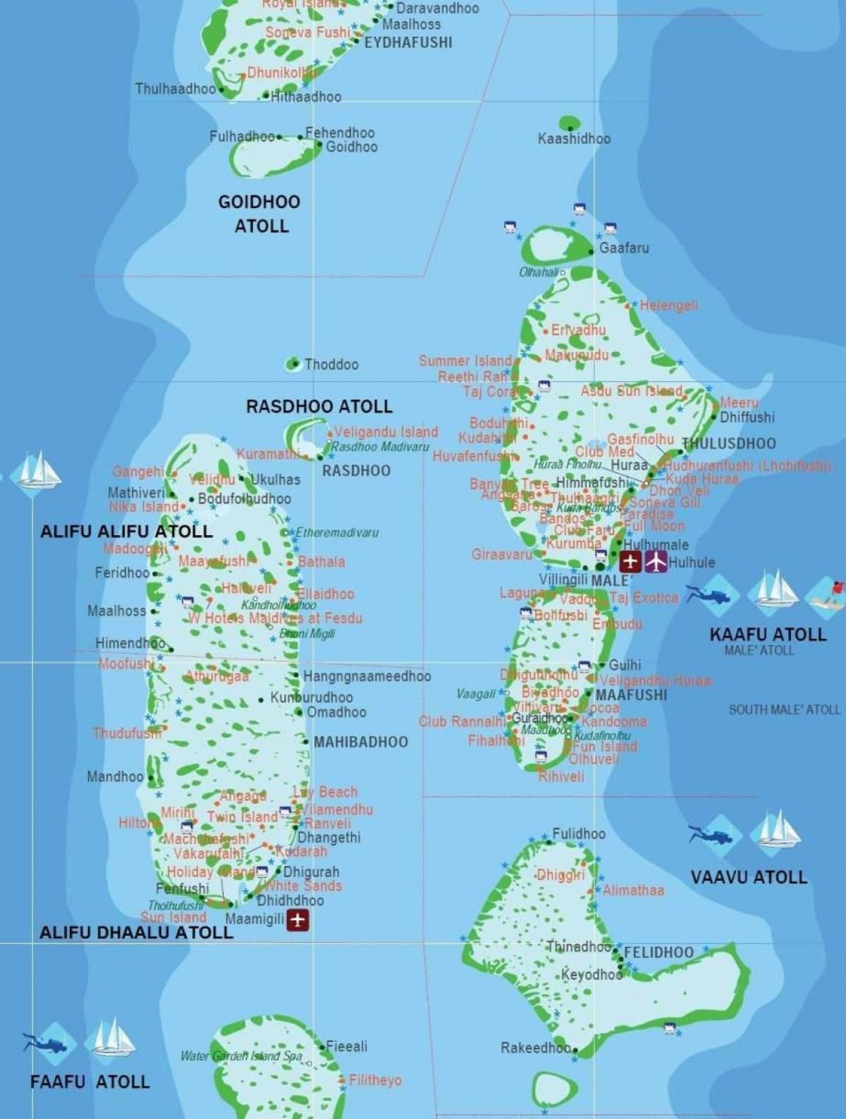 kraj Malediwy na mapie świata