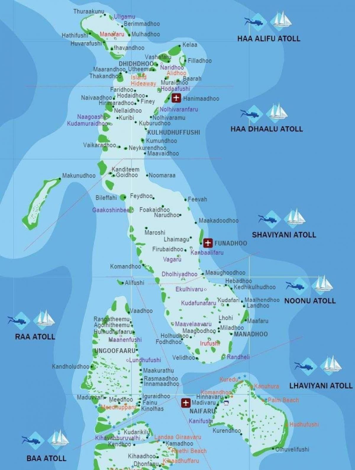 ile Malediwy mapie