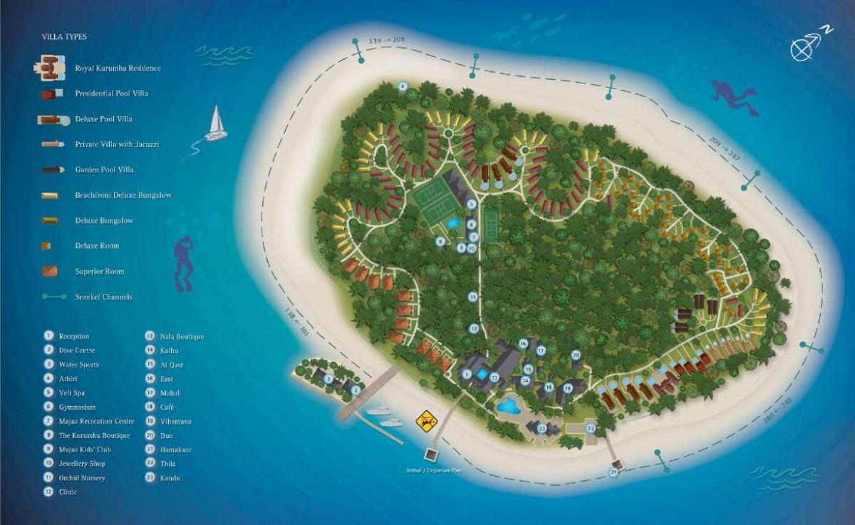 курумба Malediwy mapie