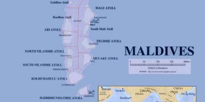 Mapa Malediwy politycznych