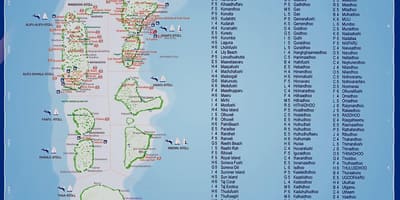 Mapa malediwów ośrodki
