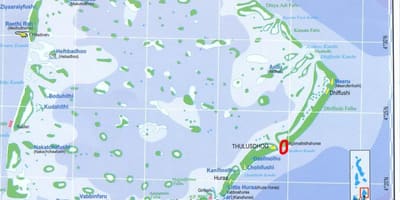 Mapa North Male Atoll, Malediwy