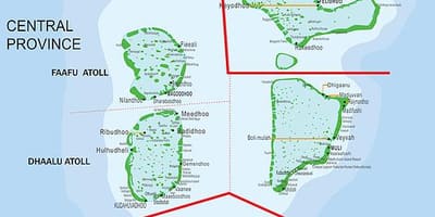 Mapa Malediwy prom