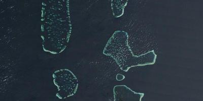 Mapa Malediwy satelitę