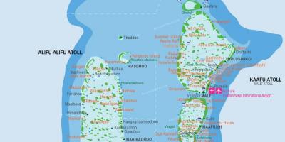 Malediwy położenie na mapie 